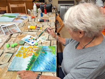 Maľba akrylom - jeseň